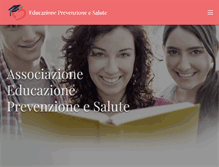 Tablet Screenshot of educazioneprevenzionesalute.it